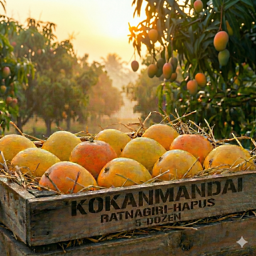 Ratnagiri Hapus (Alphonso Mango) - pack of 5 -Dozen